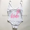 Women's Swimwear Plus Size One Piece Swimsuit Bride Squad Diamond Bikini 2024 Women Sexy Padded Bathing Suit Bachelor Party Beachwear