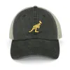 Berets Matildas Kangaroo Cowboy Hat Baseball Cap à mode UV Protection Solaire Visor de plage pour hommes