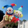 Plush Keychains Original Cartoon Personality Clown Creative Circus Cute Key Chain Plush Bag Pendant Grab Machine Doll Y240415