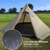 105 x 52 Camping Tent with Stove Jack Outdoor Teepee for Family Backpacking Hiking 240416