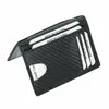 Yuecimie Black Carb Fibra Shin Credit Card Porta del portafogli Slim RFID Porta per patente di patente di rivestimento per uomo Portafoglio C1LN#