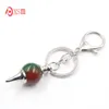 Keychains XSM Natural Round Stone Key Chains Quartz Crystal Pendant Pendulums Keychain Hanging Bike Car Buckle Rings Reiki Jewelry 1 Pcs