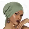 Muslimsk vit modal hijab mode underkapta abaya hijabs för kvinna abayas tröja huvud halsduk klänning kvinnor turbans turban cap 2024240403