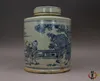 Antik samling Late Qing Dynasty Civil Kiln Republic of China Blue and White Cover Pot Tea Pot Antique Ceramics Antik Old1415990