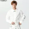 Chemises décontractées pour hommes Incerun Tops 2024 American Style Handsome Simple All-Match Fashion à manches longues Triangle de revers S-3XL