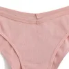 Women's Panties Women Cotton Briefs Solid Color Underpants Striped Soft Underwear Females Sexy Intimates Lingerie Pantys For Woman