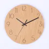 Relojes de pared de 12 pulgadas Silent Nordic Style Hollow Out Wood Wall Rechan