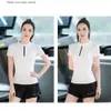 Designer Active Sets Gym Sports Set for Women 2024 Nieuw yoga pak korte mouwen mode half zip bergbekleding shirt zomer geen