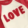 Clothing Sets Baby Boy Girl Valentines Day Born Letter Embroidery Long Sleeve Sweatshirt Elastic Pants 3Pcs Set Clothes