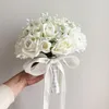 Свадебные цветы Букет свадебные аксессуары няня дыхание искусственные розы розы
