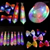 Bow TIES LED Lysande paljett Flash Tie Concert Atmosphere Props Glowing Diy Night Party Bride to be Pirotecnia Fuegos Artificiales