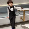 Pakken jongenspakken voor bruiloften Kids Blazer Suit voor jongenskostuum Enfant Garcon Mariage Jogging Garcon Blazer Boys Britse stijl Tuxedo