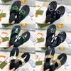 Designer Slippers Thong Web Sandals Women Slides Summer Fashion Rubber Bottom Flip Flops Shoes Flat Stripe Beach Slides Knurling Print Leather Women Sandals 35-42