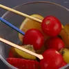 Ensembles de vaisselle Cartoon Cupcake Toppers Décorations en acier inoxydable Picks Fruit Fruits Fruits