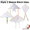 1 st Diy Cartoon Graffiti Kite Familie Outings Outdoor Fun Sports Kids vliegers vliegen speelgoed voor kinderen Y240416