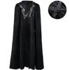 Męskie okopy płaszcze płaszcze mężczyźni z kapturem przy Party Vintage Halloween Stage Medieval Cosplay Costumes Dark Renaissance Cloth