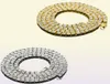 Men039s Iced Out 1 Row Tennis Chain 3mm 4mm 5mm Halsband Hip Hop Jewelry Rock6033029