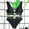 Bikini de maillots de bain pour femmes Bikini deux pièces avec alphabet maillot de bain d'été Summer une pièce femme de livraison drop livraison vêtements otks3