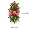 Flores decorativas Decoração de natal Door Swag Garland natal Teard -Stairs Decor de escadas artificiais para jardim de casa