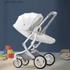 Carrinhos de bebê# novo carrinho de bebê de luxo 3 em carruagem de 1 teor de carro com carro sedeggshell recém -nascido carrinho de bebê carruagem de couro alto paisagem l416