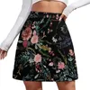 Jupes Midnight Floral Mini Jirt Fashion Fashion Vêtements coréens Vêtements Womans pour l'été