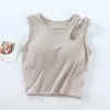 Camisoles Tanks ein Stück Nachtwäsche -Hemd für Frauen ärmellose Weste Tops Brustpolster Sexy Summer Nightwear Slim Booding Unterwäsche