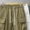 Pantalon masculin en Silk de glace américaine Shorts de travail pour l'été séchage rapide des avantages de jambe droite avec une fonction de poche à la mode 5/4