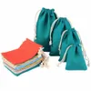 1pc Natural Cott Bags For Selecti Fit For Wedding Gift Candy Small Pouch Eyeles Makeup Drawstring Sachet 7x9cm 40d4#