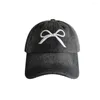 Ball Caps Bow broderie baseball simple Visor ajusté décontracté Cap