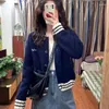 Damskie dzianiny Korejpaa 2024 Wczesna jesień Knitted Swater Sardigan Cardigan Coat Casual Japan Style Cardigans Emporter Okoła szyi Sueter Mujer