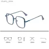 Lunettes de soleil Protecteurs anti-bleu Lunes Myopie Lémires de cadre métallique surdimensionnées Retro Eyeglasse Unisexe Lunes Ordoute Lunets Y240416