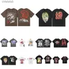 T-shirt Hellstar T-shirts Mens och Womens Designer Kort ärm modern tryckning med unik mönsterdesignstil Hip Hop Ni7d