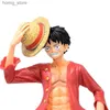 Acción Figuras de juguete One Peice 26cm Hat Holding Luffy Acción Figuras Juguetes Japón Anime Figuras coleccionables Modelo PVC Juguete para Figurina de anime Y240415