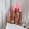 100st Candy Color Long Ballerina False Nail Tips Full Cover Matt Acrylic Fake Nails Tips Diy Beauty Manicure Extension Tools