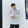 Herenjurken shirts y2k glans zilveren sprankelende podium uitshirt 2024 mannen camisas kemeja pria korea stijl hawaiian shirt kleding