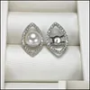 Sieradeninstellingen S925 Sterling Sier Earrings Diy Pearl Stud Setting For Women Girl Blank Wedding Gift 10 Drop Delivery Dhgarden Dhgxq
