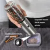 2024New Electric Automatic Salt and Pepper Grinder Set Laddningsbar med USB Gravity Spice Mill Justerbara kryddor Köksverktyg