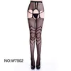 Chaussettes sexy collants sexy femmes féminin collants de poisson noir dame cote à hauteur jacquard bassages transparents printemps tt30 240416