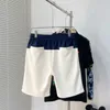 Letnie modne szorty w stylu marki męskie i damskie spodnie sanitarne z tkanymi paskami po obu stronach swobodne spodnie bawełniane sporty na plażę capris