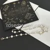 Luxury Brand Designer Star Pendants Necklaces Never Fading Pearl 18K Gold Plated Crystal Letter Choker Pendant Necklace Pearl Chain Jewelry Accessories