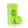 Dugout Plastic Tobacco Grinder Kit New 3 in 1 Herb Grinder Case Smoking Kit Metal Pipe Aluminum Case With Storage Container