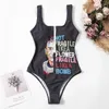 Swimwear Women 2024 Floral Imprimé Zipper Swimsuit One Piece Sexy Femmes Bathins Bath Baignage Swimming Swerow