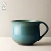 Mugs Handmade Coarse Pottery Coffee Cup Hand Punch Vintage Mug Kiln Baked Simple Home Single Creative