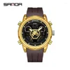 손목 시계 Sanda Top Brand Sports Men 's Watches 야외 군사 석영 시계 남자 방수 손목 시계를위한 방수 손목 시계 시계 remlogios masculino