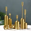 Candle Holders 6pcs Set European Style Metal Wedding Decoration Bar Party LivingRoom Table Candlestick Candelabra Moroccan Decor