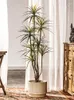 Kwiaty dekoracyjne sztuczna zielona roślina wielorakowa modelowanie Dracaena marginata fałszywe drzewa garnek do salonu Dekoracja podłogi w salonie