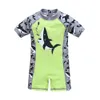 Summer Kids Swimsuit One Piece Cool Shark Print Children Swimwear Beach Wear Kid Clothing 240416