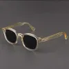 86QB Солнцезащитные очки Джонни Депп Поляризованные солнцезащитные очки мужчины Lemtosh Sun Glasnes Женщина роскошная бренда винтажные ацетатные рамки Goggles 240416