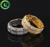 Męskie pierścionki biżuterii Pierścień Pierścień Hip Hop Iced Out Bling Diamond Ring Pierścień zaręczynowy