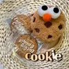 Plush Keychains Kawaii Little Cookie Plush Toy Keychain Cute Creative Student School Bag Pendant Key Ring Couple Biscuit Keyring Gift Y240415